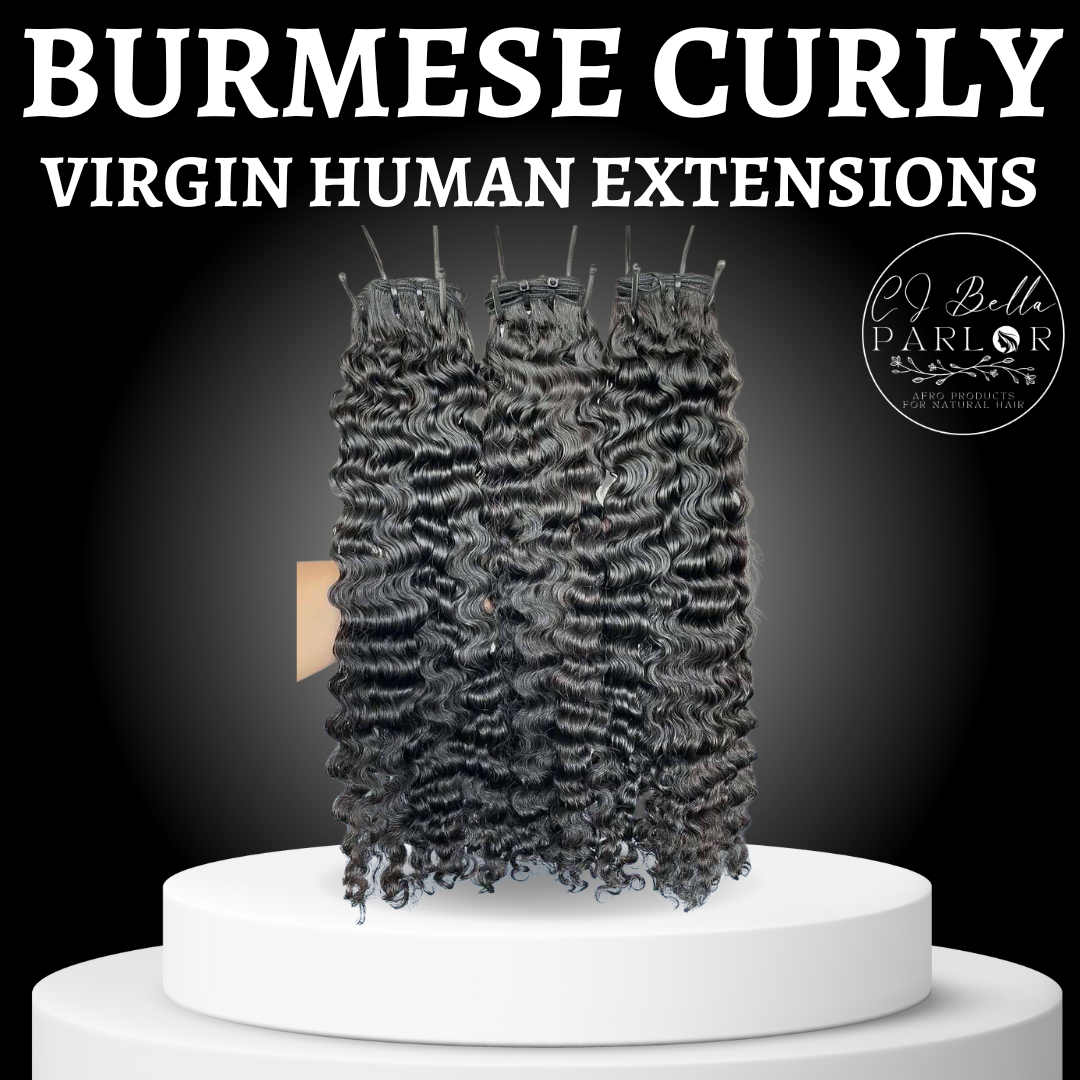 Virgin Burmese Curly Human Extensions